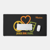 Peace Liebe Music individuelle Name Schreibtischunterlage (Tastatur & Maus)
