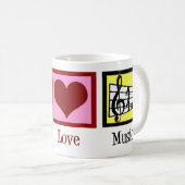 Peace Liebe Music Kaffeetasse (VorderseiteRechts)