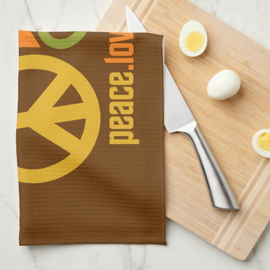 Peace-Liebe-Music Küchenhandtücher Küchentuch (Viertel Falte)