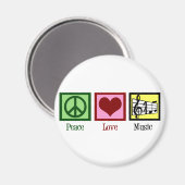 Peace Liebe Music Magnet (Vorderseite/Rückseite)