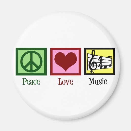 Peace Liebe Music Magnet (Vorne)