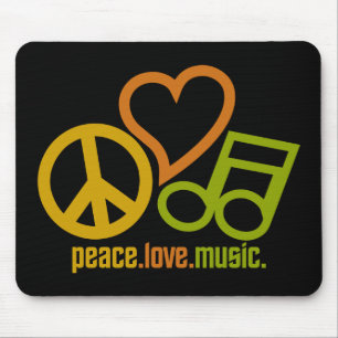 Peace Liebe Music Mousepad