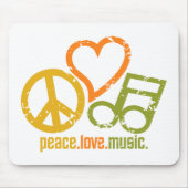 Peace Liebe Music Mousepad (Vorne)
