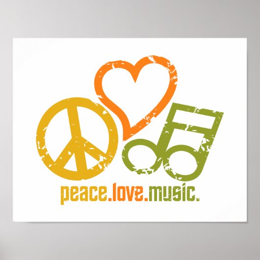 Peace Liebe Music Poster (Vorne)