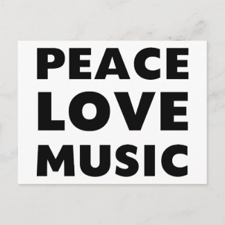 Peace Liebe Music Postkarte