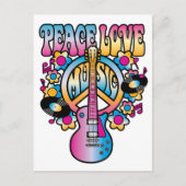 Peace Liebe Music Postkarte (Vorderseite)