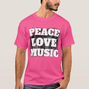 Peace Liebe Music Retro Boombox T-Shirt