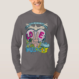 Peace Liebe Music - Sixties 1960 Illustration T-Shirt