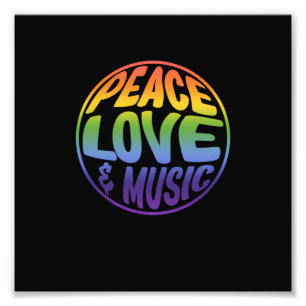Peace Liebe Music Support Earth World Peace Day Fotodruck