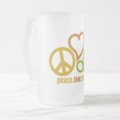 Peace Liebe Music Tasse - wählen Sie Stil & Farbe (Vorderseite Links)