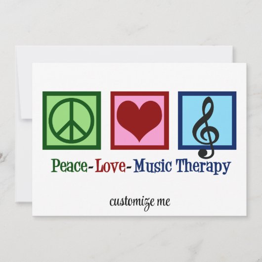Peace Liebe Music Therapy Personalisiert Therapist (Vorderseite)
