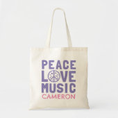 Peace Liebe Music Tragetasche (Vorne)