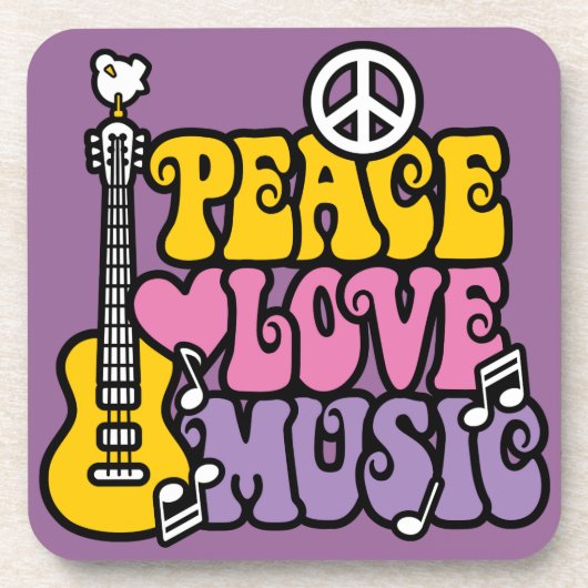Peace Liebe Music Untersetzer (Vorderseite)