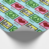Peace Liebe Music - Weihnachten Geschenkpapier (Ecke)