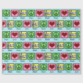 Peace Liebe Music - Weihnachten Geschenkpapier (Flach)