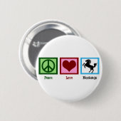 Peace Liebe Mustangs Button (Vorne & Hinten)