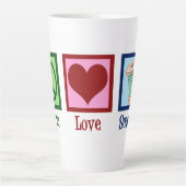 Peace Liebe Nähen Niedlich Seamstress Milchtasse (Vorderseite)