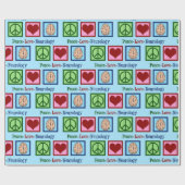 Peace Liebe Neurologie Geschenkpapier (Flach)