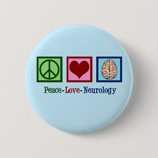 Peace Liebe Neurologie - Neurologe Button (Vorderseite)