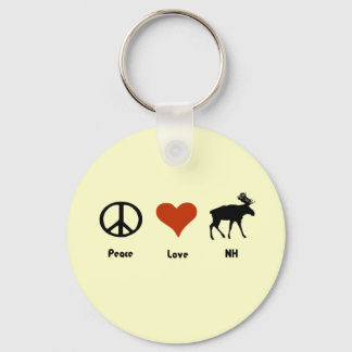 Peace Liebe New Hampshire Schlüsselanhänger