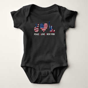 Peace Liebe New York Baby Strampler