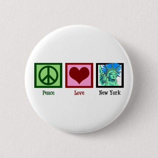Peace Liebe New York Button (Vorderseite)
