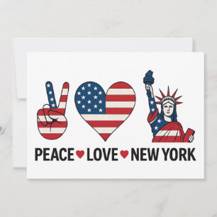 Peace Liebe New York Einladung