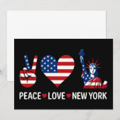 Peace Liebe New York Einladung (Vorne/Hinten)