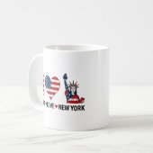 Peace Liebe New York Kaffeetasse (Vorderseite Links)