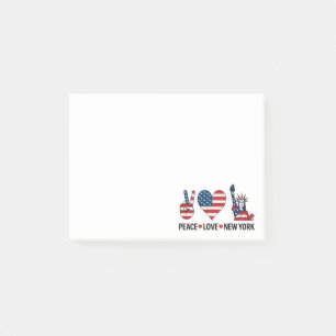 Peace Liebe New York Post-it Klebezettel