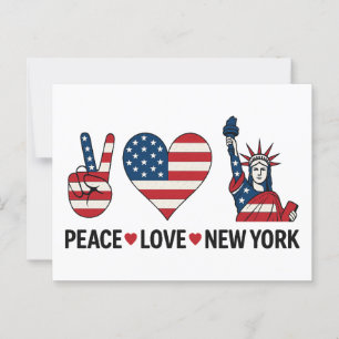 Peace Liebe New York Postkarte