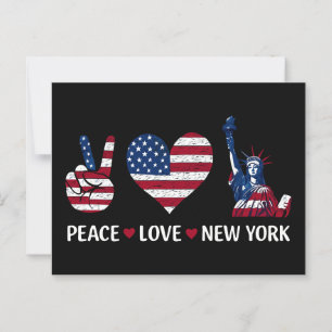 Peace Liebe New York Postkarte