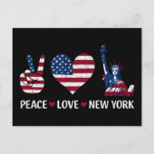 Peace Liebe New York Postkarte (Vorderseite)