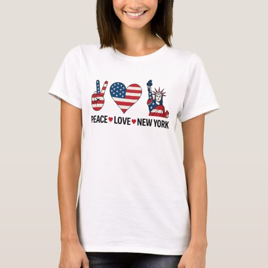 Peace Liebe New York T-Shirt (Vorderseite)