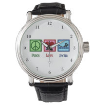 Peace Liebe Niedliches Schwimmteam