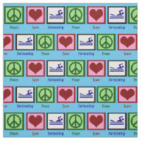 Peace Liebe Niedliches Schwimmteam Blau