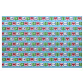 Peace Liebe Niedliches Schwimmteam Blau Stoff (Fat Quarter (45,7 x 55,9 cm))