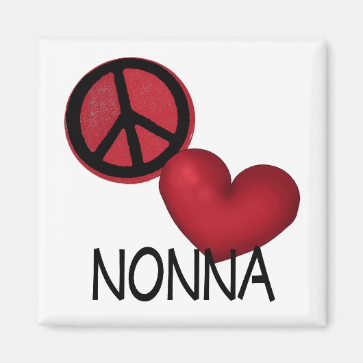 Peace Liebe Nonna Magnet (Vorne)