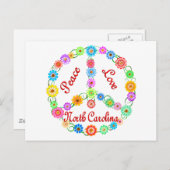 Peace Liebe North Carolina Postkarte (Vorne/Hinten)