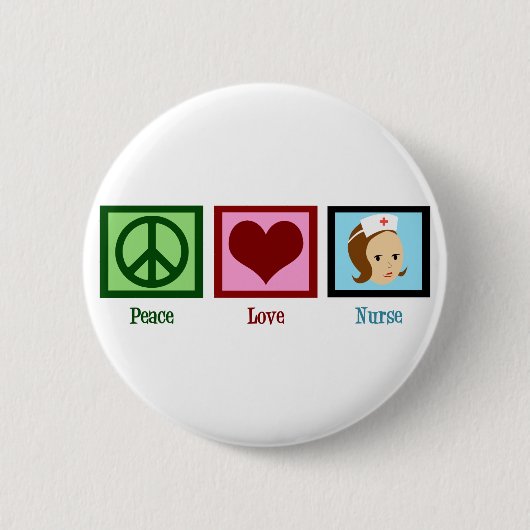 Peace Liebe Nurse Button (Vorderseite)