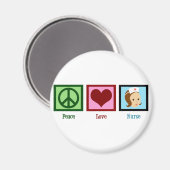 Peace Liebe Nurse Magnet (Vorderseite/Rückseite)