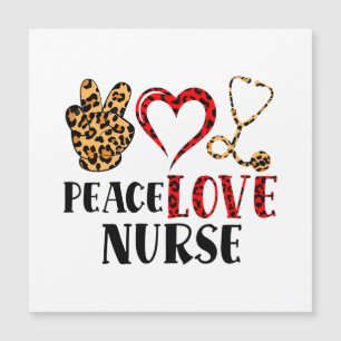 Peace Liebe Nurse - Niedliche Krankenversicherung Magnetkarte