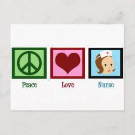 Peace Liebe Nurse Postkarte