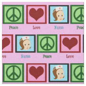 Peace Liebe Nurse Stoff (Nahaufnahme)