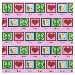 Peace Liebe Nurse Stoff