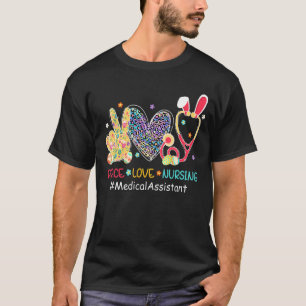 Peace Liebe Nursing Medical Assistant Bunny Leopar T-Shirt