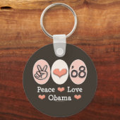 Peace Liebe Obama 08 Schlüsselkette Schlüsselanhänger (Vorderseite)