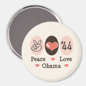 Peace Liebe Obama 44 Magnet (Vorderseite/Rückseite)