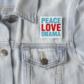 Peace Liebe Obama Button (Beispiel)