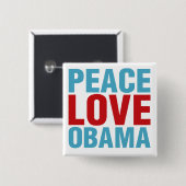 Peace Liebe Obama Button (Vorne & Hinten)
